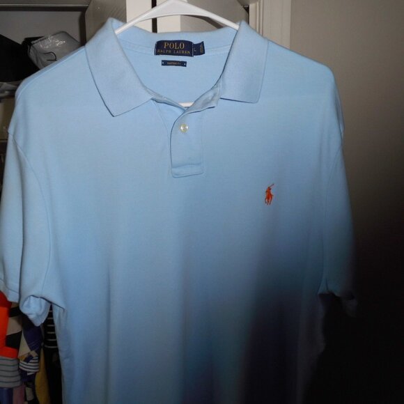 RALPH LAUREN POLO SHRT MENS LT BLUE - Picture 10 of 13